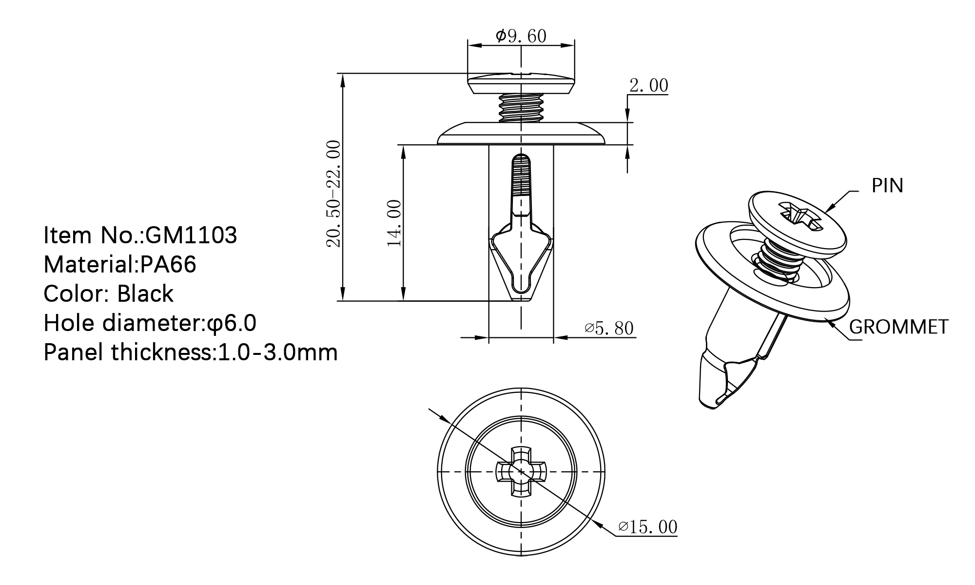 Screw Rivet GM-1103